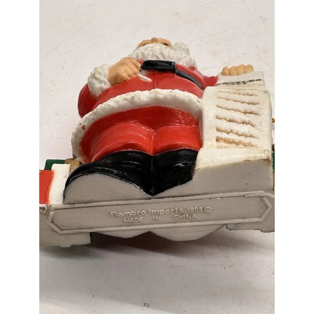 1993 People Store Santa Checking His List Christmas Ornament Vintage